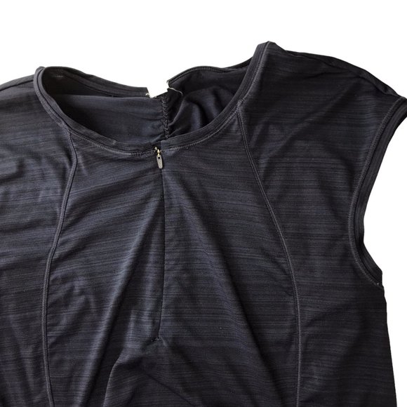 ATHLETA Pacifica 1/2 Zip Cap Sleeve Rash Guard Shirt Short Sleeve Size Women's M - Picture 1 of 8
